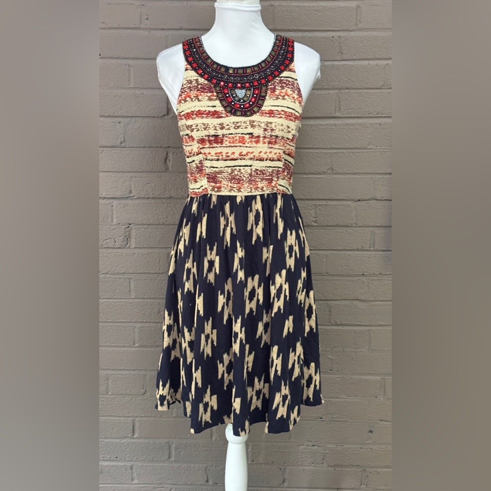 Lucky Brand NWOT beaded sleeveless dress S